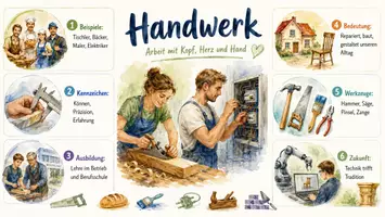 Vorschau - Arbeitsblätter - Arbeitsblatt "Handwerk" + Onlineübung & MP3 + Infografik - Seite 2