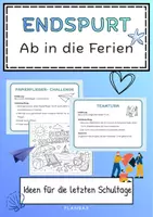 Vorschau - Arbeitsblätter - Ideen zum Schuljahresende: Spiele, Reflexion & Ausmalbilder - Deckblatt