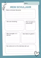 Vorschau - Arbeitsblätter - Ideen zum Schuljahresende: Spiele, Reflexion & Ausmalbilder - Seite 1