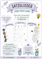 Vorschau - Arbeitsblätter - Satzglieder untersuchen - Grammatik Klasse 5/6 - Deckblatt