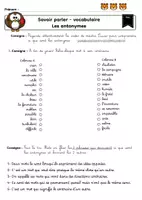 Aperçu - Préparation de séquence / Séquence complète - savoir-parler-voc-antonymes - Page de couverture