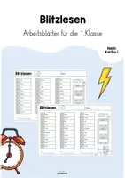 Vorschau - Arbeitsblätter - Blitzlesen 1. Klasse - wachsendes Bundle - Deckblatt