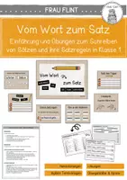 Vorschau - Arbeitsblätter - Vom Wort zum Satz - Erste Sätze schreiben Kl. 1 Unterrichtsreihe - Deckblatt