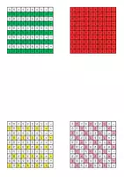 Vorschau - Stationenlernen - Kartei Kleines Einmaleins am Hunderfeld (Montessori-Farben) - Seite 1