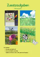 Vorschau - Mal- und Bastelvorlagen - Kunst Klasse 3 Insekten, Kunst Klasse 4, Frühling - Seite 1