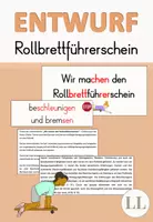 Vorschau - Stundenentwürfe - Unterrichtsentwurf Rollbrett - UB (Rollbrettführerschein) - Deckblatt
