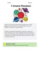 Vorschau - Stundenentwürfe - Sachtexte Klasse 3 – Planeten | Arbeitsblätter mit Fragen & Lösungen - Seite 2