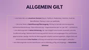 Vorschau - Präsentationen/Tafelbilder - Die Meinungsrede - Allgemeines, Aufbau, Formulierungshilfen - Seite 3