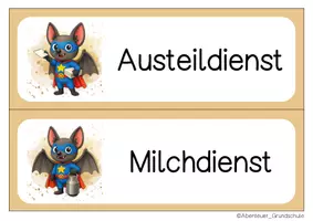 Vorschau - Bildkarten - Fledermausklasse Klassendienste Klassentier Fledermaus - Seite 3
