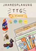 Vorschau - Unterrichtsreihen - Jahres-Grobplanung/ Themen/ Ideen TTG mit Material-ID, 2. Klasse - Deckblatt