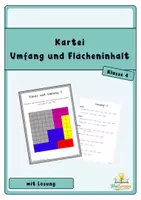 Vorschau - Arbeitsblätter - Umfang und Flächeninhalt - Kartei - Deckblatt
