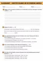 Vorschau - Test - Klassenarbeit - Christop Kolumbus und die Entdeckung und Eroberung Amerikas - Seite 1