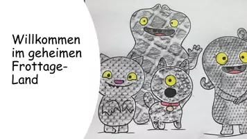 Vorschau - Stundenentwürfe - Frottage-Technik Grundschule Monster - Deckblatt
