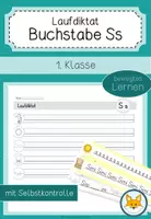 Vorschau - Arbeitsblätter - Laufdiktat Buchstabe Ss für die 1. Klasse - Deckblatt