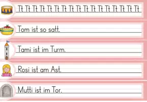 Vorschau - Spiele - Laufdiktat Buchstabe Tt für die 1. Klasse - Seite 1
