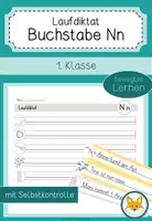 Vorschau - Arbeitsblätter - Laufdiktat Buchstabe Nn für die 1. Klasse - Deckblatt