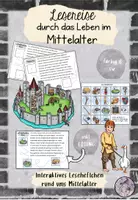 Vorschau - Arbeitsblätter - Interaktive Lesereise durch das Leben im Mittelalter - Deckblatt