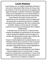 Aperçu - Cartes / Images - r Texte Louis Pasteur est un célèbre scientifique français - Page 1