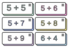Προεπισκόπηση - Flashcards - Πάτημα στη δεκάδα, πρόσθεση, διπλές flashcards - Σελίδα 1
