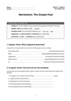 Vorschau - Arbeitsblätter - Simple Past Ready-to-go: Worksheet (Klasse 7) - Deckblatt