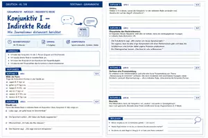 Vorschau - Stundenentwürfe - Arbeitsblatt Deutsch: Konjunktiv I und indirekte Rede (Klasse 7/8) - Seite 1