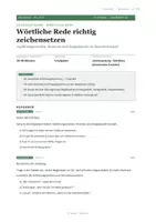 Vorschau - Stundenentwürfe - Arbeitsblatt Deutsch: Zeichensetzung bei wörtlicher Rede (Klasse 7/8) - Seite 2