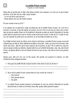 Aperçu - Feuilles d'exercices - Lecture La petite poule rousse - CE1 - Page 1