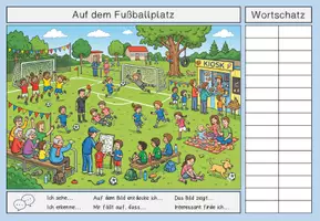 Vorschau - Arbeitsblätter - Fußball / Wimmelbild / Lernheft (DaZ) - Seite 3