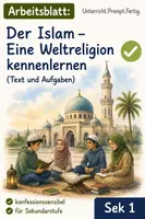 Vorschau - Arbeitsblätter - Arbeitsblatt für Islam (für Religion und Ethik) - Deckblatt