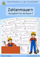 Vorschau - Arbeitsblätter - Zahlenmauern bis 10 und 20 (Mathe, Klasse 1, Übungsheft) - Deckblatt