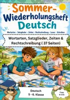 Vorschau - Arbeitsblätter - Wiederholung Klasse 5/6 Deutsch - Deckblatt