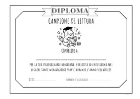 anteprima - Altro tipo di materiale - Diplomi fine anno da colorare. Materiale inclusivo - Pagina 1