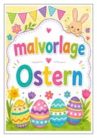 Vorschau - Mal- und Bastelvorlagen - Malvorlagen Ostern 1 einfach - Deckblatt