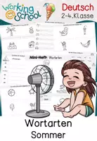 Vorschau - Arbeitsblätter - Mini-Heft: Wortarten zum Sommer - Deckblatt