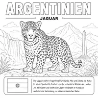 Vorschau - Mal- und Bastelvorlagen - Nationaltiere Südamerika Ausmalbilder (12 Malvorlagen) inkl. Stundenentwurf (PDF) - Seite 1