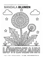 Vorschau - Arbeitsblätter - MANDALA BLUMEN - SCHREIBEN ÜBEN - GRUNDSCHULE - DAZ DEUTSCH SACHUNTERRICHT - qlixu - Seite 3