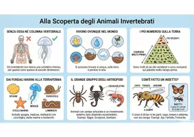 anteprima - Esercizi - GLI ANIMALI INVERTEBRATI - Materiali didattici illustrati. - Pagina 1
