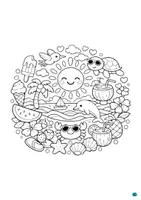 Vorschau - Arbeitsblätter - Mandalas Sommer (5) Ausmalbilder - Seite 1