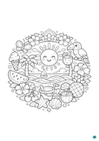 Vorschau - Arbeitsblätter - Mandalas Sommer (5) Ausmalbilder - Seite 2