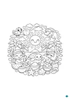Vorschau - Arbeitsblätter - Mandalas Sommer (5) Ausmalbilder - Seite 3
