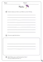 Vorschau - Arbeitsblätter - Sommergedichte: Haiku (fachspezifische Leistung, Tafelmaterial + ABs) - Seite 2