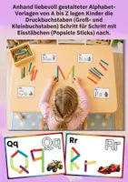 Vorschau - Arbeitsblätter - ABC lernen mit Popsicle Sticks – Buchstaben nachlegen für Kinder | Lernspiel für Vorschule, Kita & Grundschule - Seite 1