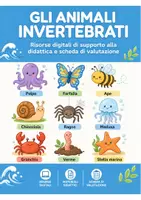 anteprima - Esercizi - GLI ANIMALI INVERTEBRATI - Materiali didattici illustrati. - Pagina di copertina
