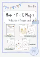 Vorschau - Arbeitsblätter - Mose: Die 10 Plagen und die 10 Gebote - Drehscheiben / Bastelmaterial - Seite 1