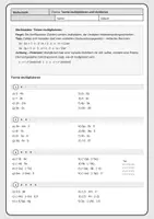 Vorschau - Arbeitsblätter - Terme multiplizieren & dividieren - Differenziert mit Lösungen - Deckblatt