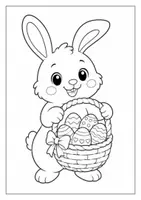 Vorschau - Mal- und Bastelvorlagen - Malvorlagen Ostern 3 einfach (Hasen) - Seite 2