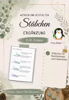 Vorschau - Arbeitsblätter - Häkelbuch -Ergänzung Stäbchen - Häkeln lernen mit Wooly - WG 5./6. Klasse - Deckblatt