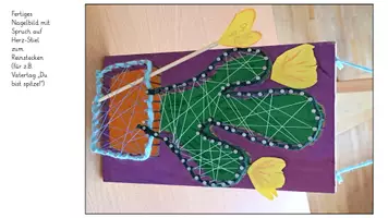 Vorschau - Mal- und Bastelvorlagen - Nagelbild Kaktus im Topf gestalten - Seite 1