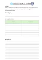 Vorschau - Arbeitsblätter - Sauerstoffnachweis Protokoll - Glimmspanprobe - Deckblatt