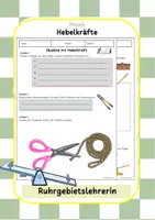 Vorschau - Arbeitsblätter - Hebelkraft kennenlernen mit Video - Physik - Deckblatt
